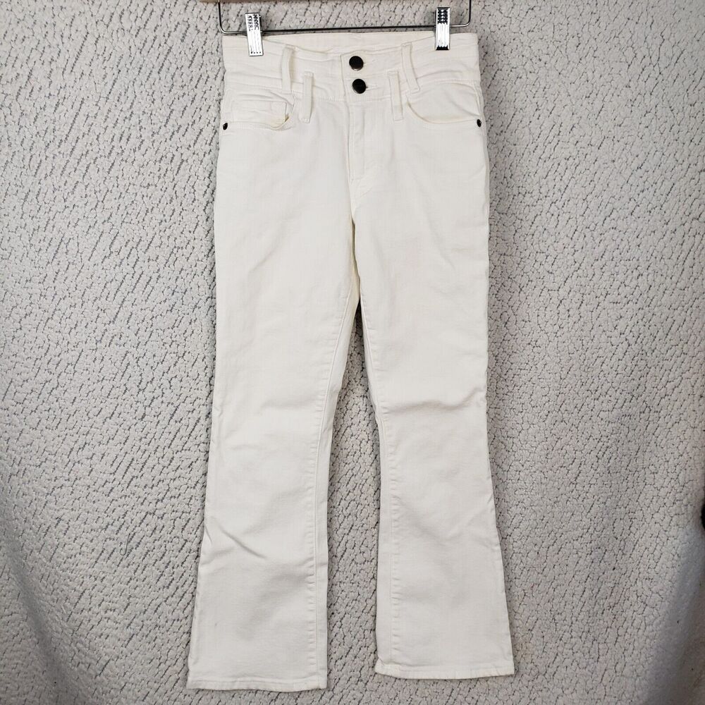 Frame Le High Flare Womens 25 White High Rise Flare Jeans Retro Chic
